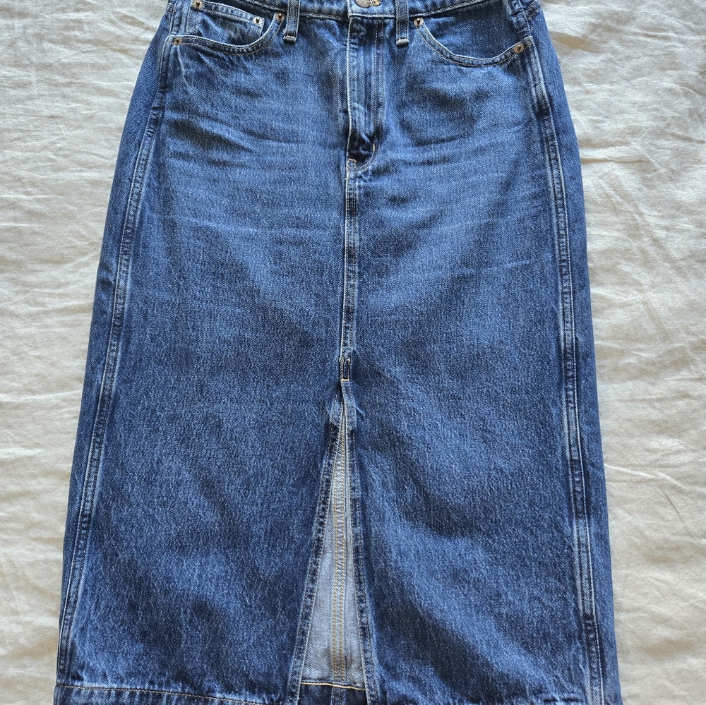 J. Crew Denim Midi Skirt Size 2